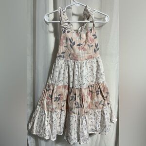 Preloved-Catherine Malandrino Toddler Girls Dress With Lining, Crisscross Back